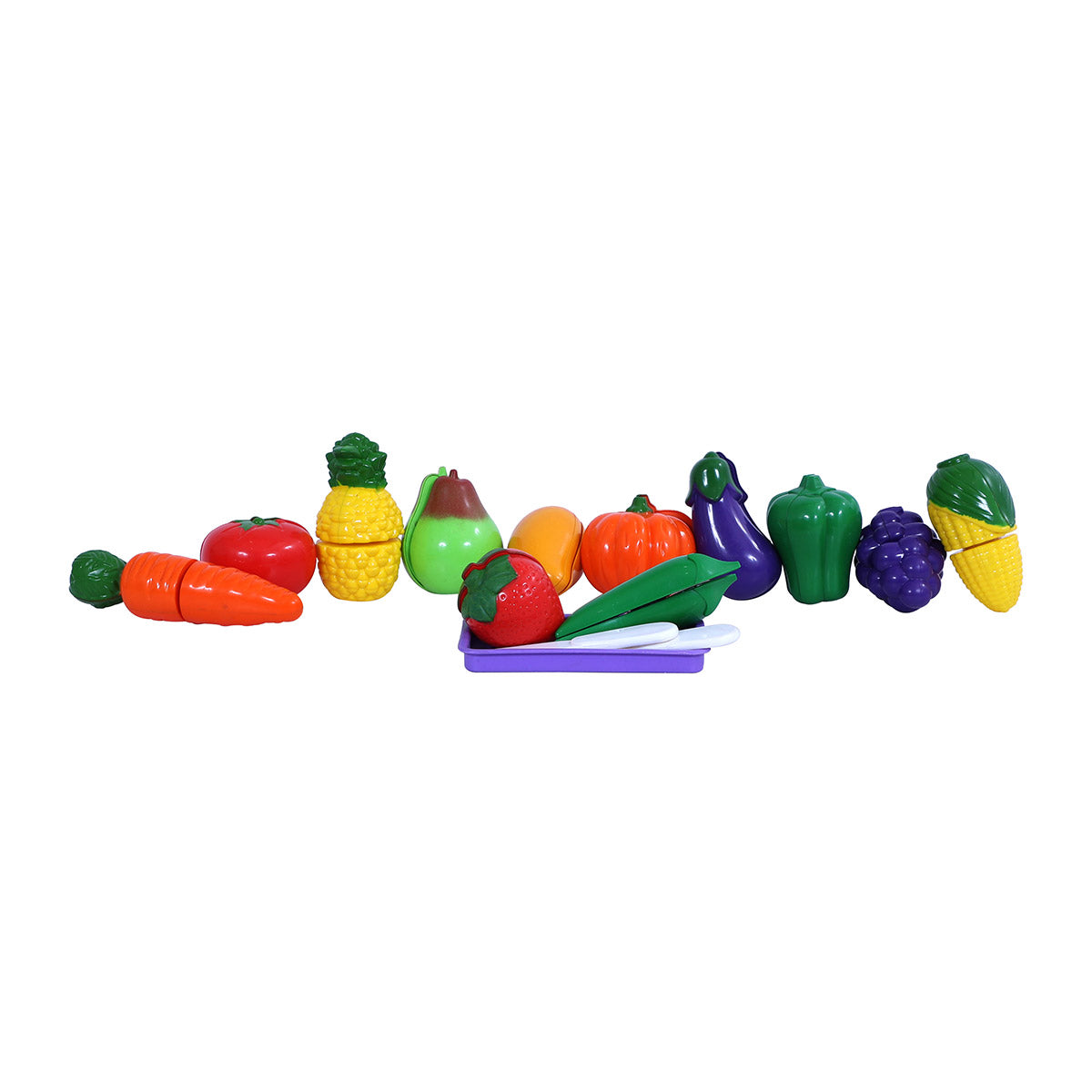 Paradise Fruits & Vegetables - 15Pcs | Fruit & vegetable toy set | Kids food blocks | Pretend play food | Educational food toys | Toddler fruit set | Kids play vegetables | Learning fruit blocks | Play food for toddlers | For kids age 3+ years